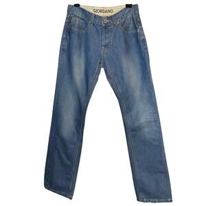 NWOT Giordano Women’s Euro Fit Regular Jeans Sz 29 Medium Wash Straight Leg